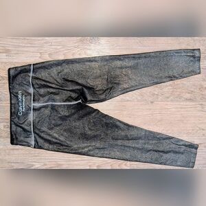 Calvin Klein Performance Black Metallic Highlighted Yoga Running Workout